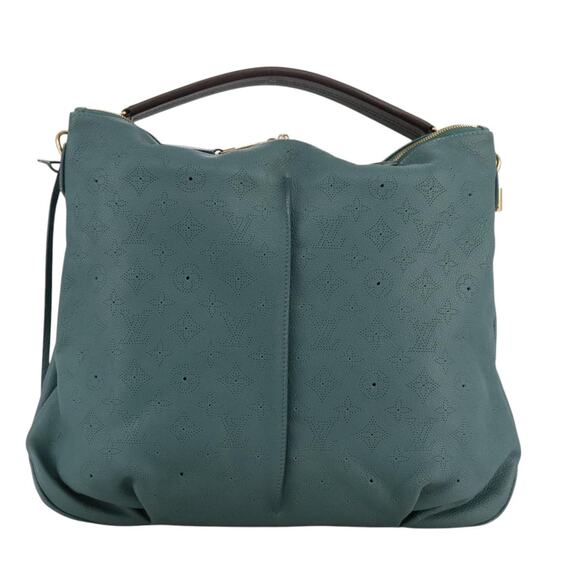 LOUIS VUITTON Mahina Selene MM Shoulder Bag Leather Blue Lagon M93986 - Picture 2 of 16